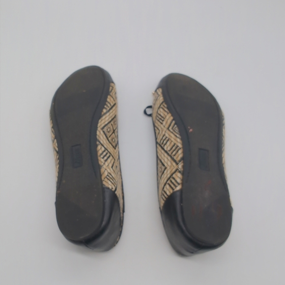 Women's Bass Lacy Raffia Black Patterned Ballet Flats sz 8 - Picture 7 of 8